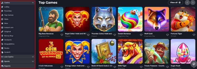 Abdeckung aller relevanten Spielekategorien